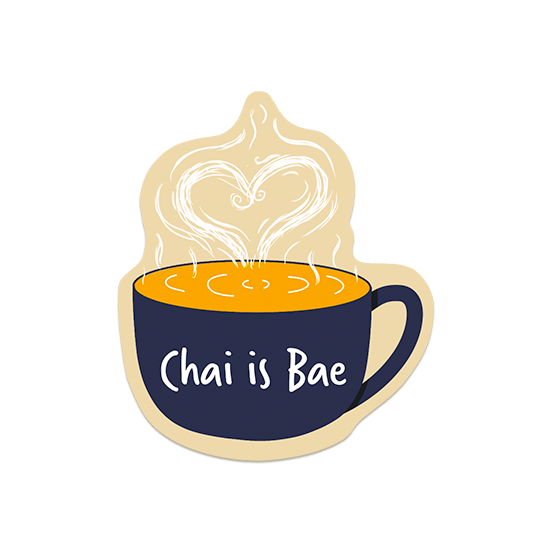 cup of tea with chae is bae text cool laptop sticker