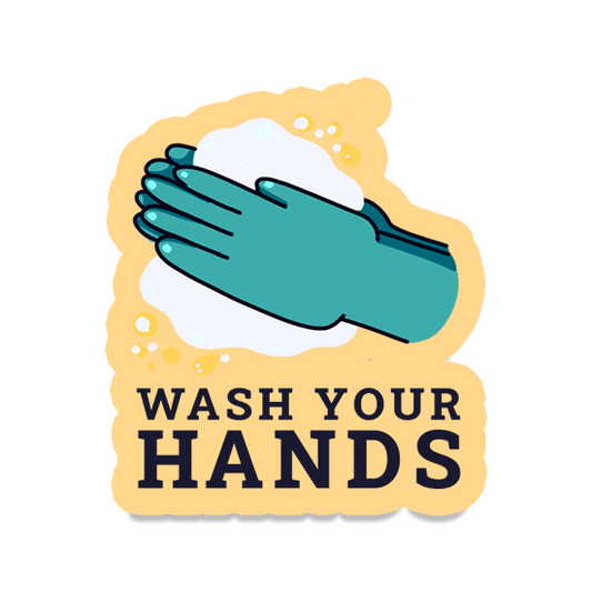 Wash your hands cool laptop sticker