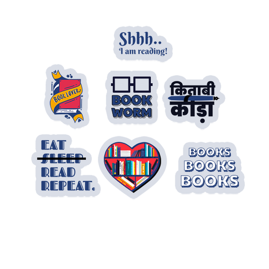 Book lovers laptop sticker pack 